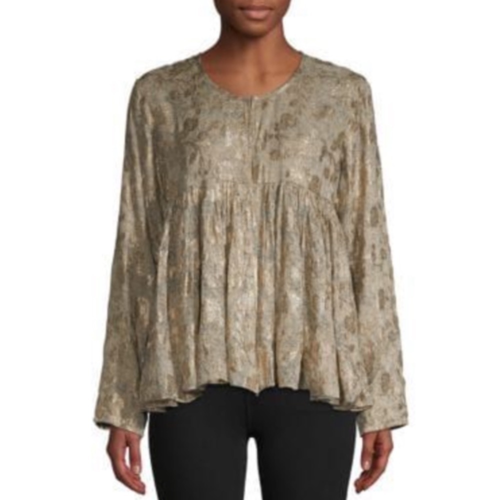 RAGA metallic gold top